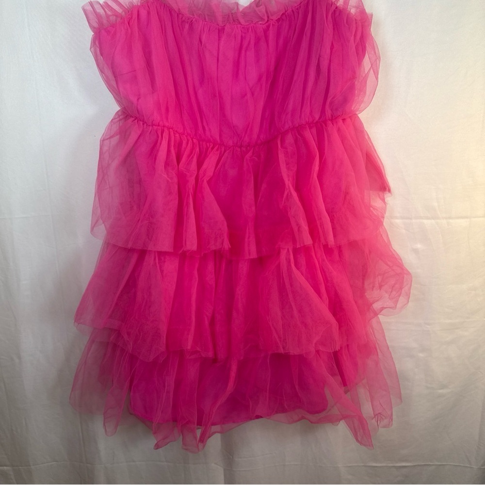 TCEC Pink Layered Mini Dress Size Large NWT - Picture 4 of 14